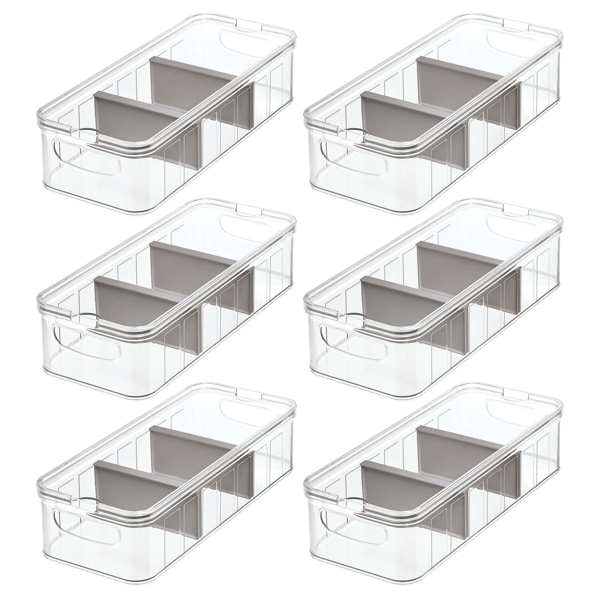 iDESIGN Plastic Organizers, Clear/Gray (27819M6)