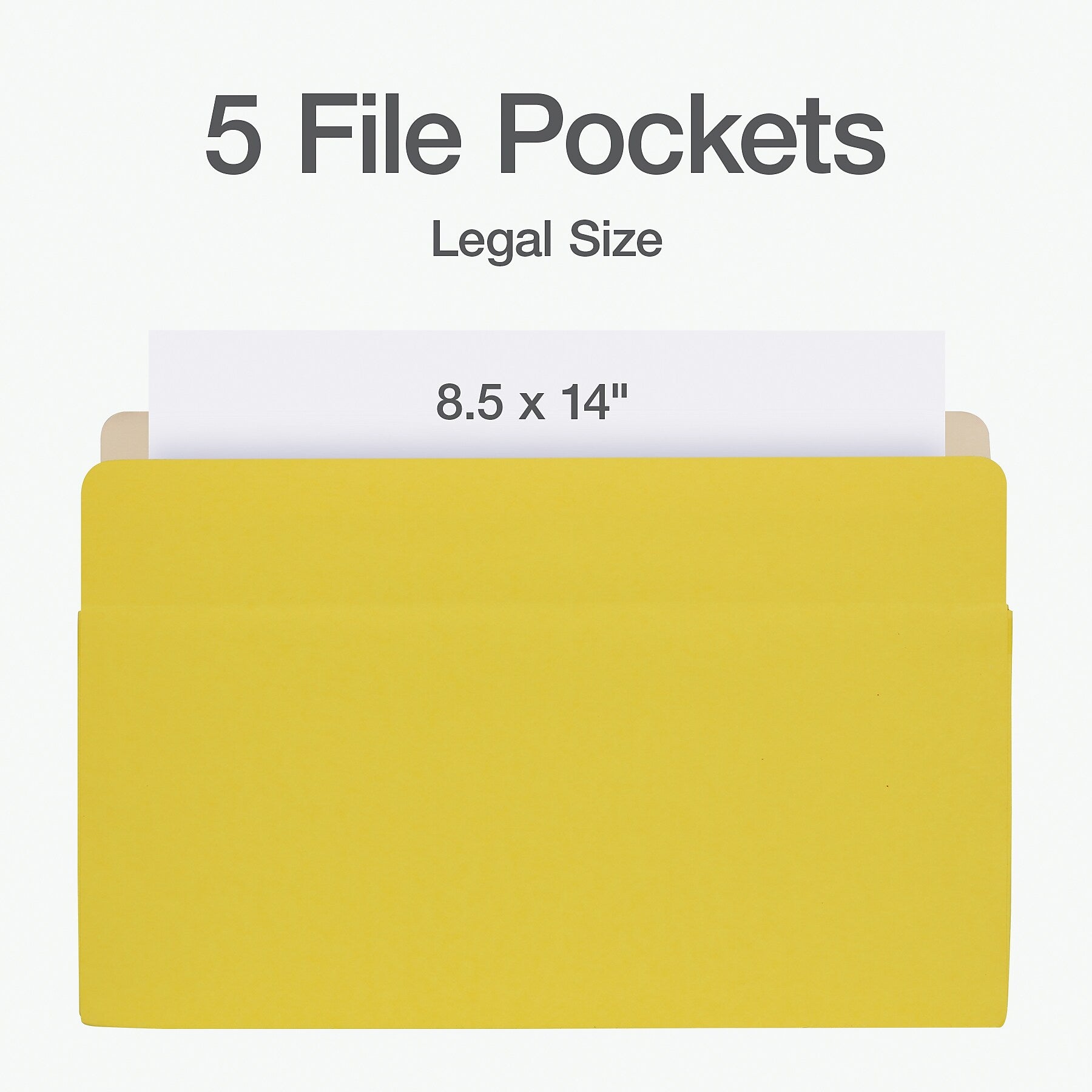 Pendaflex Reinforced File Pocket, 3 1/2" Expansion, Legal Size, Assorted Colors, 5/Pack (1006956)