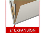 Medical Arts Press Pressboard Classification Folder, 1 Divider, 2" Expansion, Letter Size, Gray, 10/Box (DV-T42-14-3GRY)