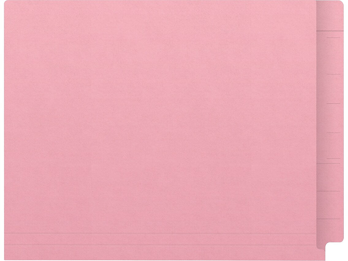 Medical Arts Press Kardex Match Reinforced End Tab File Folder, Straight Cut, Letter Size, Pink, 50/Box (S-09484-PNK)