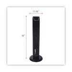 Alera 36" 3-Speed Oscillating Tower Fan With Remote Control, Plastic, Black (ALEFAN363)