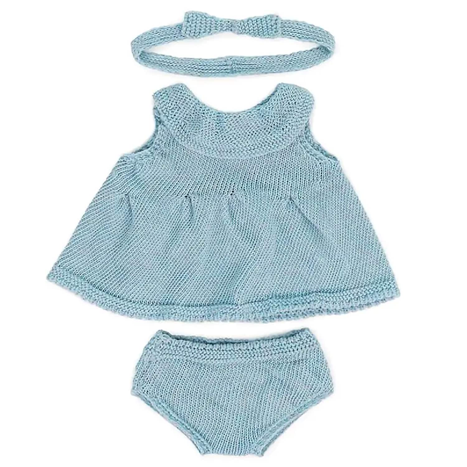 MINILAND Clothes for 15" Dolls, Knitted Outfit Dress & Headband (MLE31687)