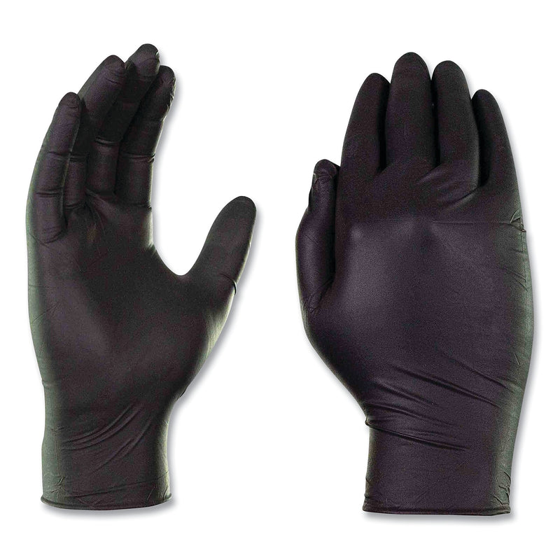 AMMEX Professional Nitrile Exam Gloves, Powder-Free, 3 mil, Medium, Black, 100/Box, 10 Boxes/Carton