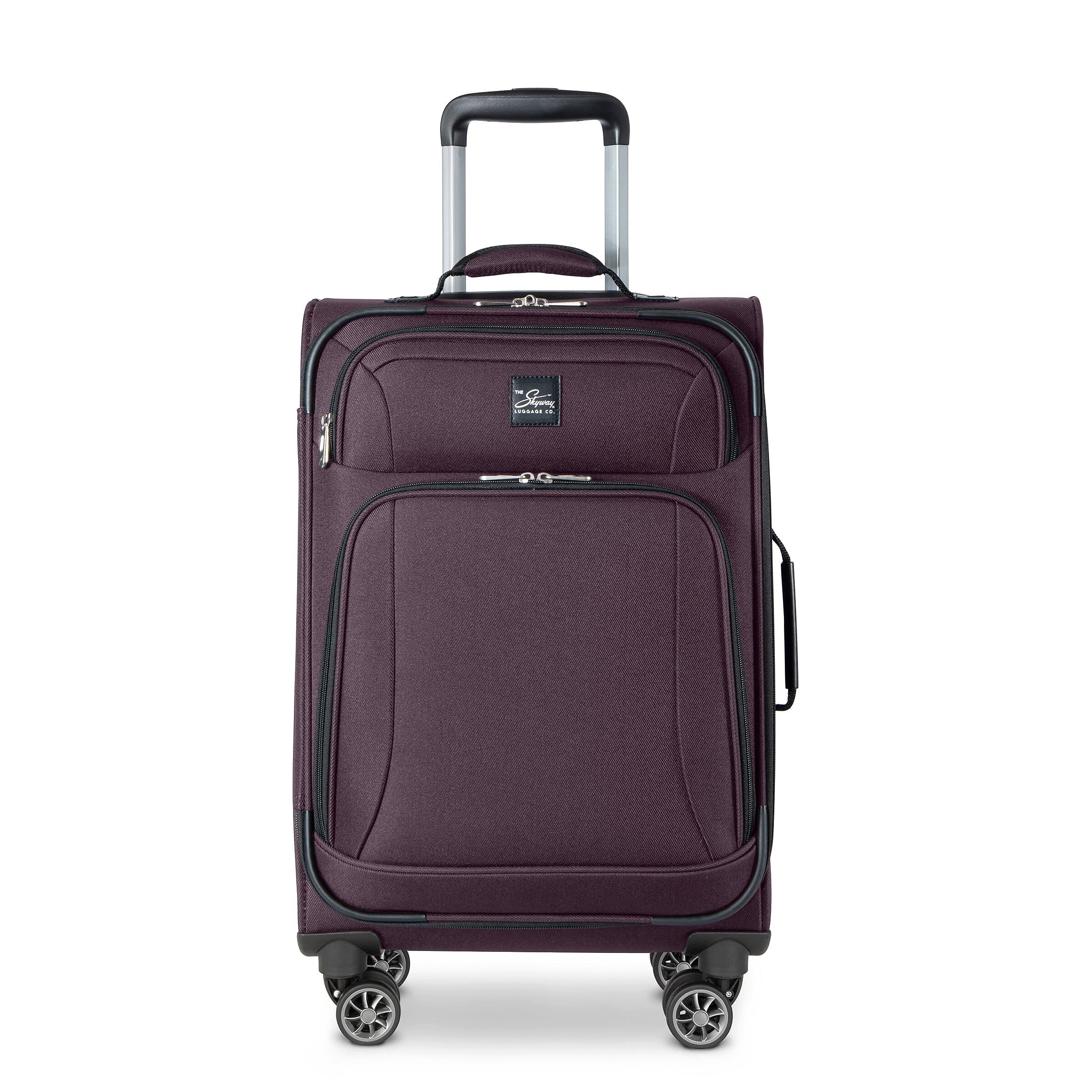 Skyway Luggage Epic 20" Carry-On Suitcase, 8-Wheeled Spinner, Plum (450-20"555-4WB)