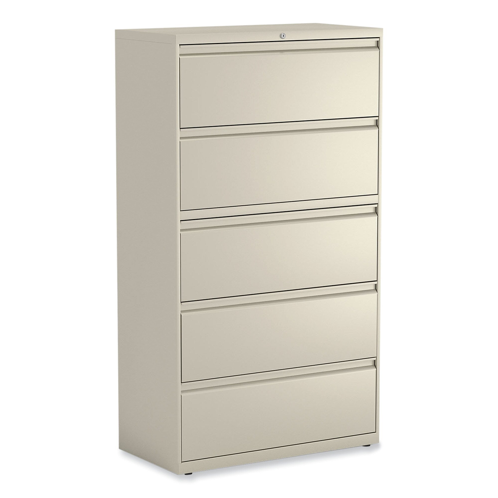 Alera® Lateral File, 5 Legal/Letter/A4/A5-Size File Drawers, Putty, 36" x 18.63" x 67.63"