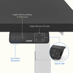 FlexiSpot E7COMMERCIAL 55''W Electric Adjustable Particle Board Standing Desk, Black/White (E7WCOM5528-B)