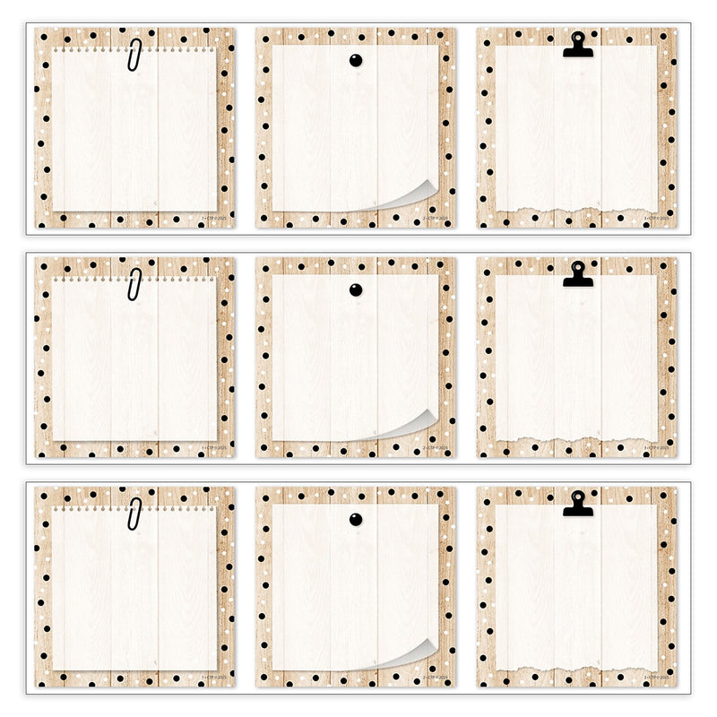 Creative Teaching Press Core Decor Polka Dots on Wood Designer Cut-Outs, 36/Pack, 3 Packs/Bundle (CTP11067-3)