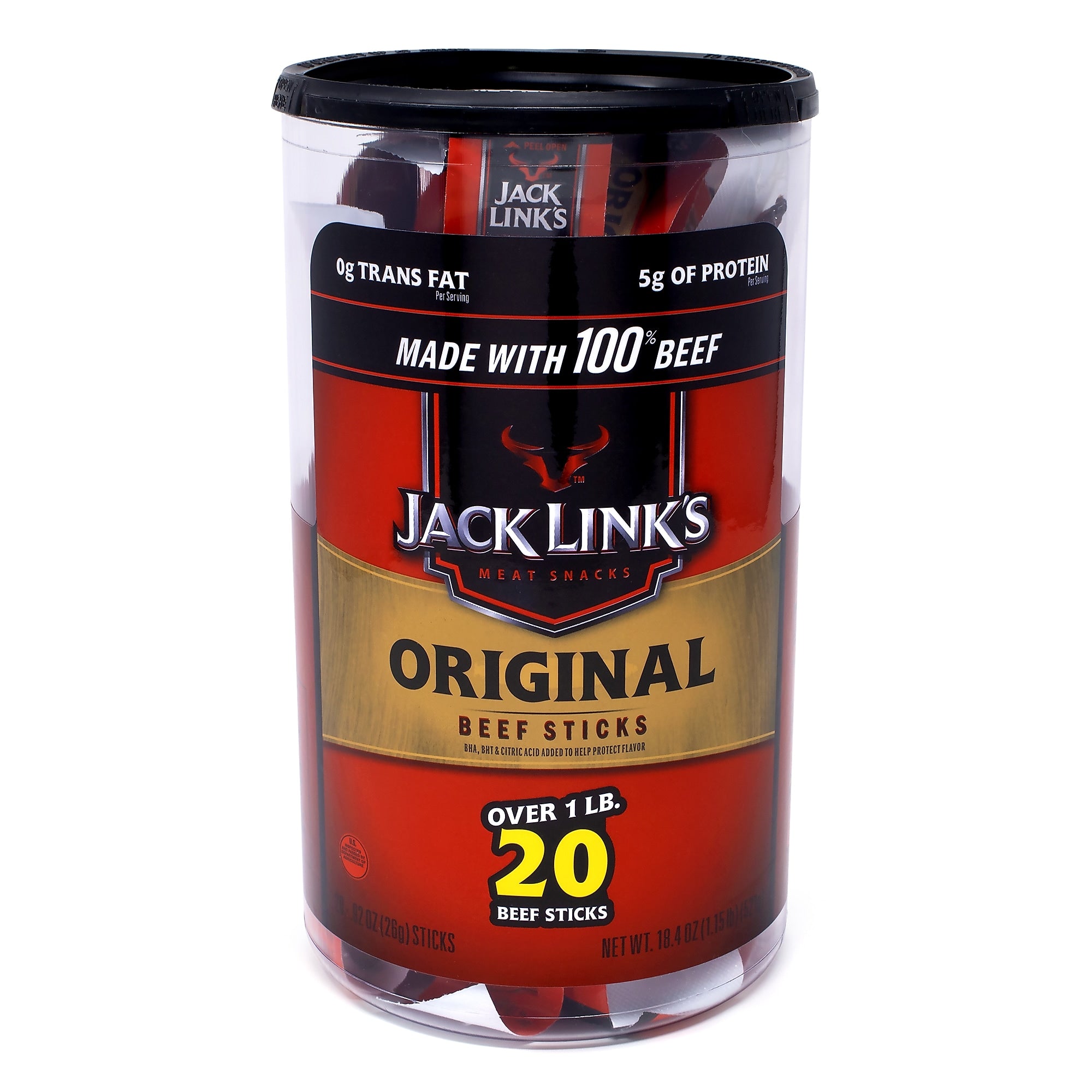 Jack Link’s Original Big Beef Sticks, 0.92 oz., 20/Pack (278-00001)