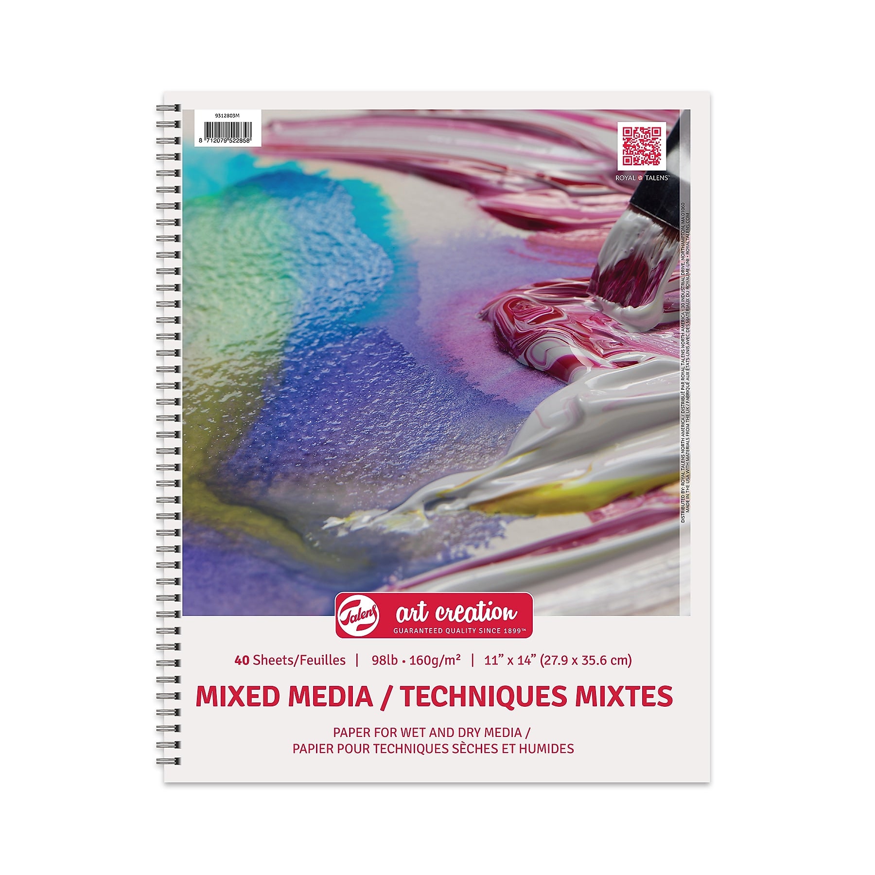 Talens Art Creation 14" x 11" Spiral Bound Mixed Media Sketch Pad (TLN9312803M)