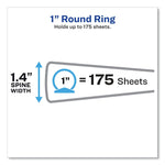 Avery Flexi-View Binder with Round Rings, 3 Rings, 1" Capacity, 11 x 8.5, Green