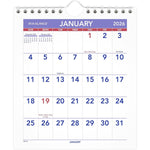 2026 AT-A-GLANCE 6.5" x 7.5" Monthly Wall Calendar, White/Purple (PM5-28-26)