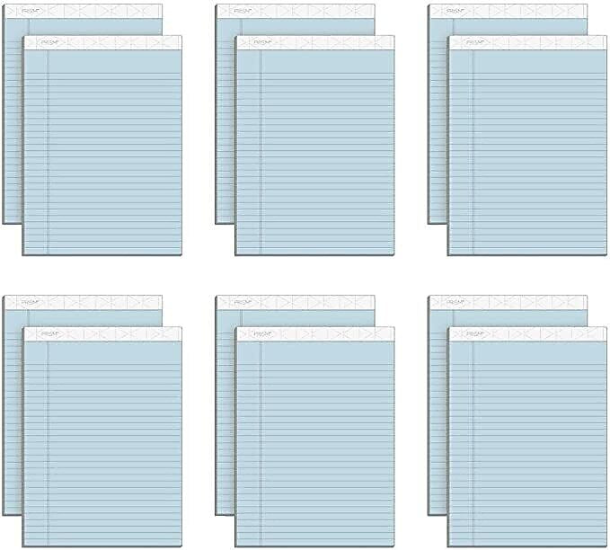 TOPS Prism+ Notepads, 8.5" x 11.75", Wide, Blue, 50 Sheets/Pad, 12 Pads/Pack (TOP63120)