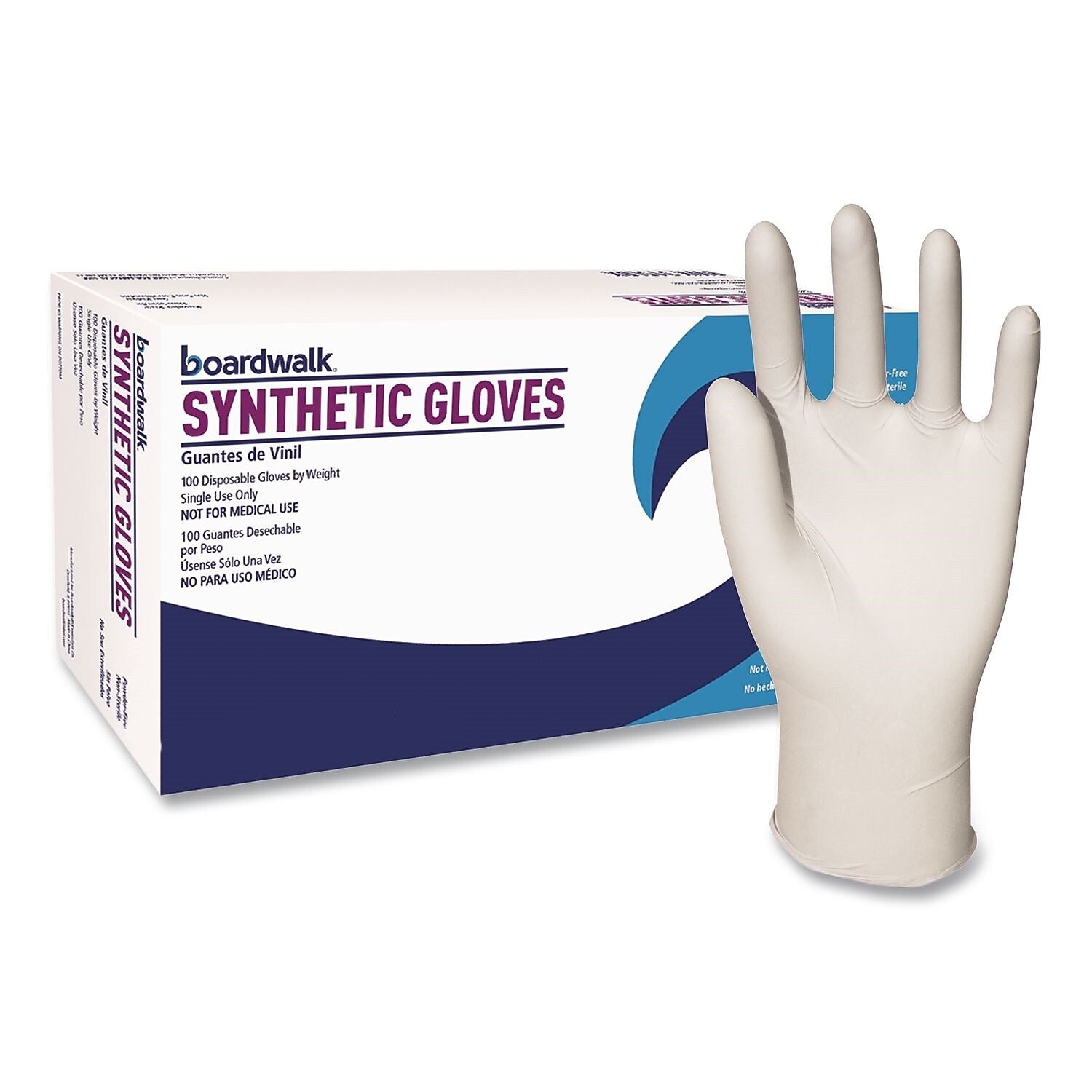 Boardwalk Powder Free Vinyl Food Safe Gloves, Latex Free, Medium, Cream, 100 Gloves/Box, 10 Boxes/Carton (BWK315MCT)