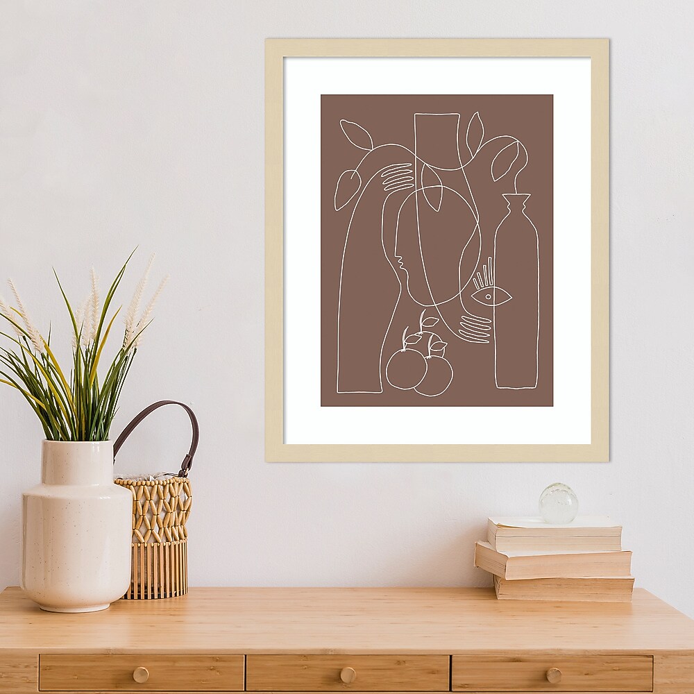 Amanti Art Shape Of Truth by Shatha Al Dafai Wood Framed Wall Art Print, 17" x 21" (A42675531979)
