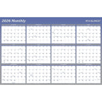 2026 AT-A-GLANCE 36" x 24" Yearly Dry-Erase Wall Calendar, Reversible, White/Blue (A1102-26)