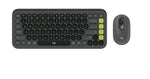 Logitech POP Icon Wireless Keyboard and Optical Mouse Combo, Graphite and Green (920-013103)