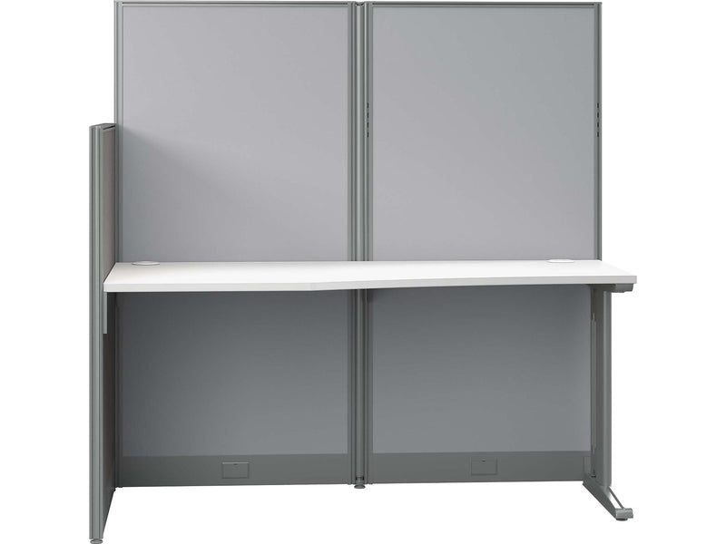 Bush Business Furniture Office in an Hour 63"H x 65"W Cubicle Panel Workstation, Pure White (WC36192-03K)