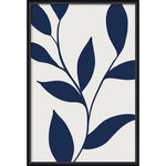 Amanti Art Modern Blue Botanical Abstract Print No 1 by The Creative Bunch Studio Wood Framed Wall Art Print, 23" x 33"
