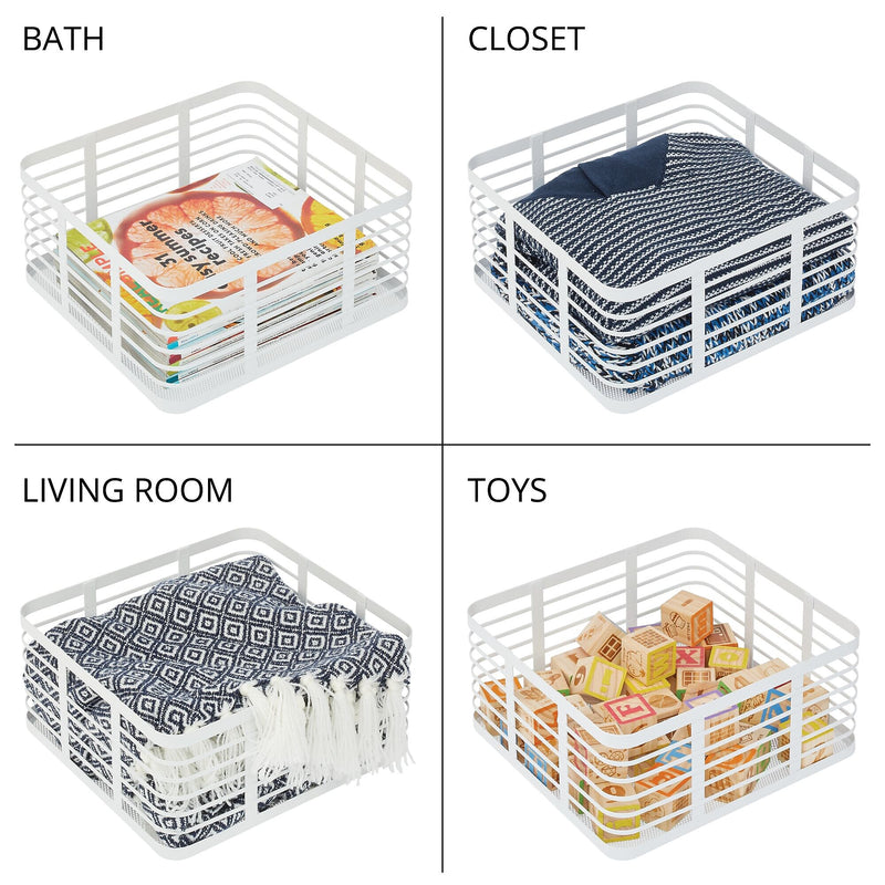 mDesign Steel Organizer, Matte White (25933)