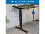 Mount-It! Ultimate 55"W Electric Rectangular Adjustable Standing Desk, Adrift/Black (MI-18080)