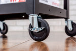 Luxor Metal Mobile Drop-Leaf Shelf Utility Cart with Lockable Wheels, Black (UCMT1KBDL)