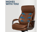 La-Z-Boy Nova Ergonomic Polyurethane Swivel Executive Chair, Cognac (52372-CBRN)