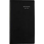2025-2026 AT-A-GLANCE 3.5" x 6" Academic Year Monthly Planner, Faux Leather Cover, Black (AY53-00-26)