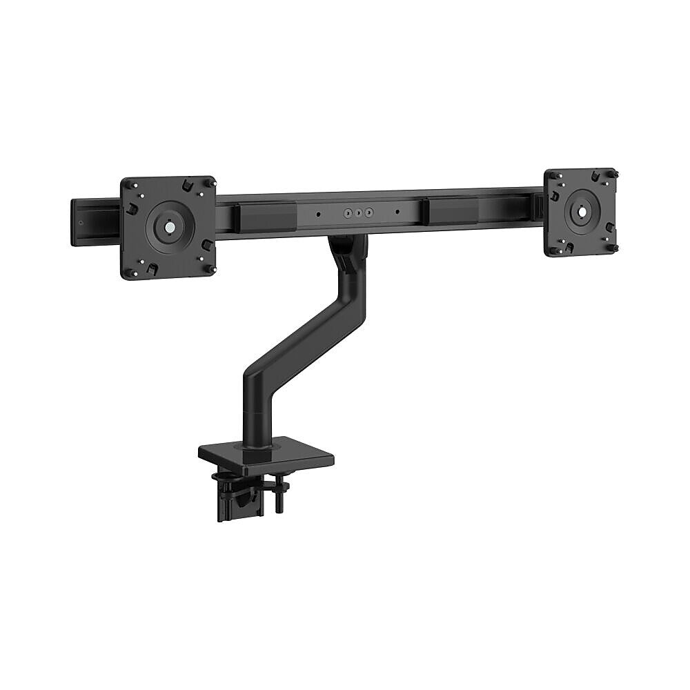Humanscale M8.1 Adjustable Dual Monitor Arm, Up to 28" Monitors, Black (M82CBB)
