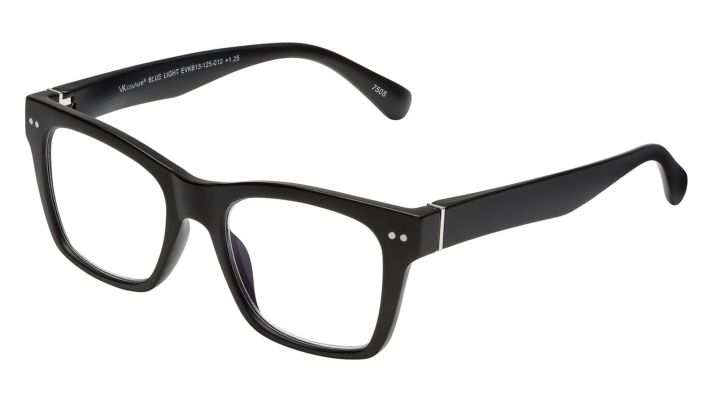 SAV VK Couture Blue Light +2.75 Reading Glasses, Matte Black (EVKB13)