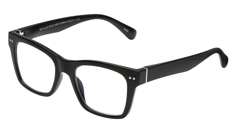 SAV VK Couture Blue Light +2.75 Reading Glasses, Matte Black (EVKB13)