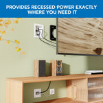 Mount-It! In-Wall TV Cable Concealer with Recessed Power, White (MI-7284)