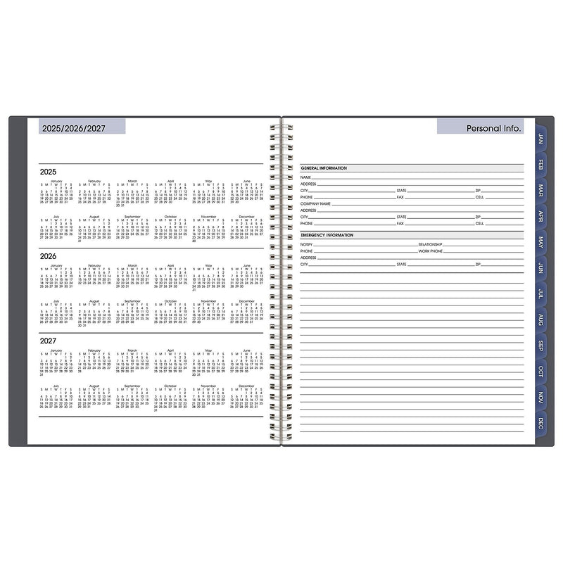 2026 AT-A-GLANCE DayMinder 8.5" x 11" Weekly & Monthly Appointment Book, Plastic Cover, Gray (GC520-07-26)