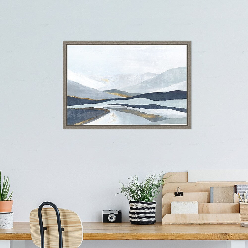 Amanti Art Far Away Land I (Mountains) by Eva Watts Framed Canvas Wall Art Print, 23" x 16" (A42674846132)