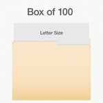 Pendaflex File Folder, 1-Tab, Right Position, Letter Size, Manila, 100/Box (1007078)