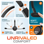 Delton 50X Pro Wireless Noise Canceling Bluetooth Mono Computer On-Ear Headset, Black (DBTHEAD50XBTDL)