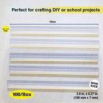 Bazic Dual-Temp Mini Hot Glue Sticks, Clear, 100/Pack, 2 Packs/Bundle(BAZ2091-2)