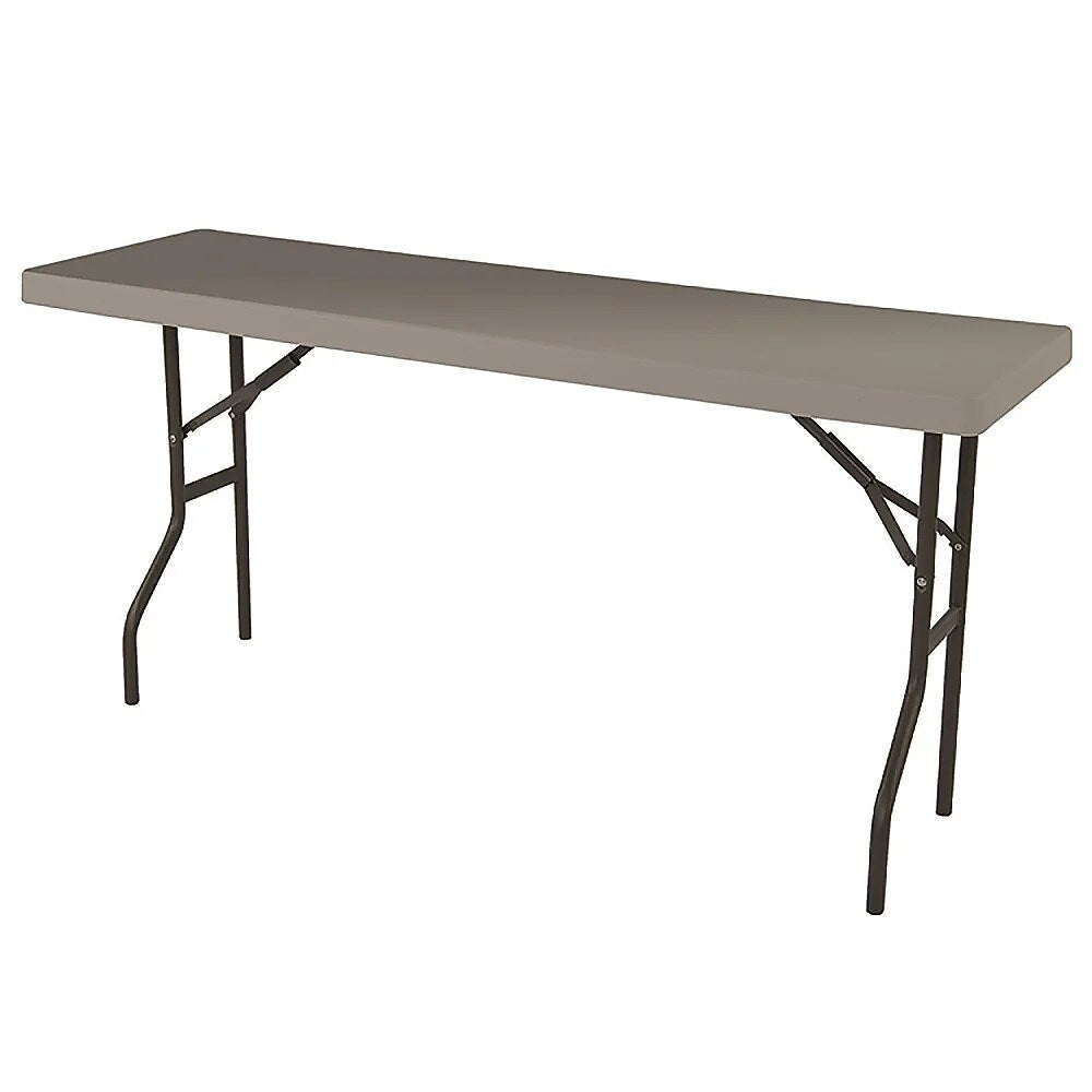 AbilityOne SKILCRAFT 72"W x 18"D Folding Table, Charcoal Gray (7110-01-702-5671)