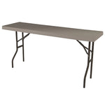 AbilityOne SKILCRAFT 72"W x 18"D Folding Table, Charcoal Gray (7110-01-702-5671)