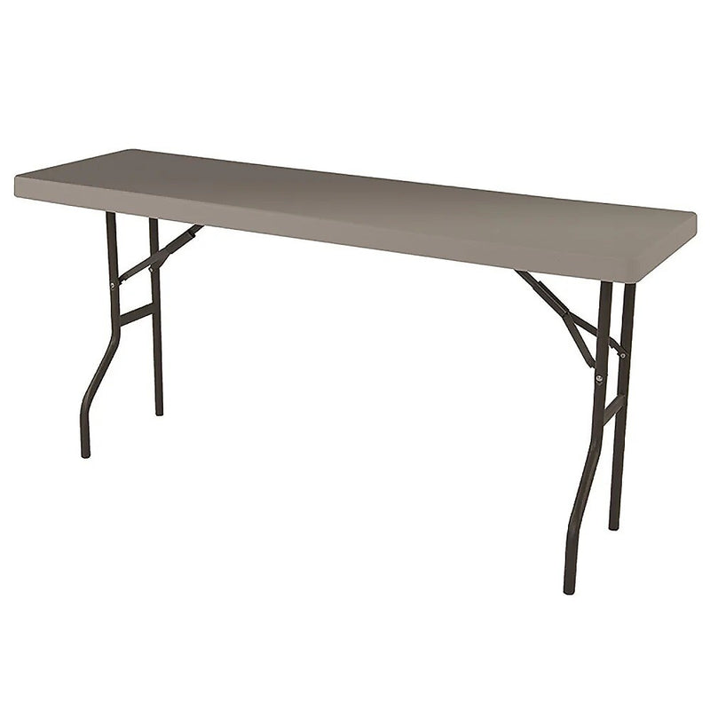 AbilityOne SKILCRAFT 72"W x 18"D Folding Table, Charcoal Gray (7110-01-702-5671)