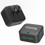 Plugable 40W Dual USB-C Wall Charger, Black (PS-40C2B)