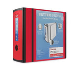 Staples 5" 3-Ring Better Binder, D-Ring, Red (ST55818-CC)