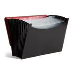 Smead Heavy Duty Plastic Accordion File, 12 Pocket, Letter, Red/Black (70866)