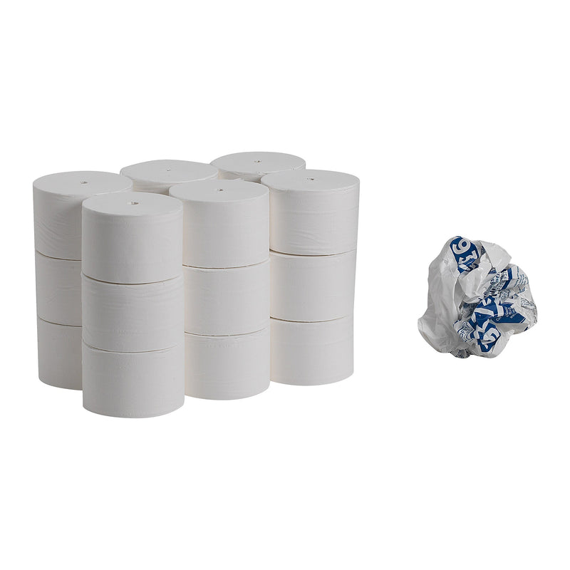 Angel Soft Professional Series Compact Recycled Coreless Toilet Paper, 2-Ply, White, 1125 Sheets/Roll, 18 Rolls/Carton (19372)