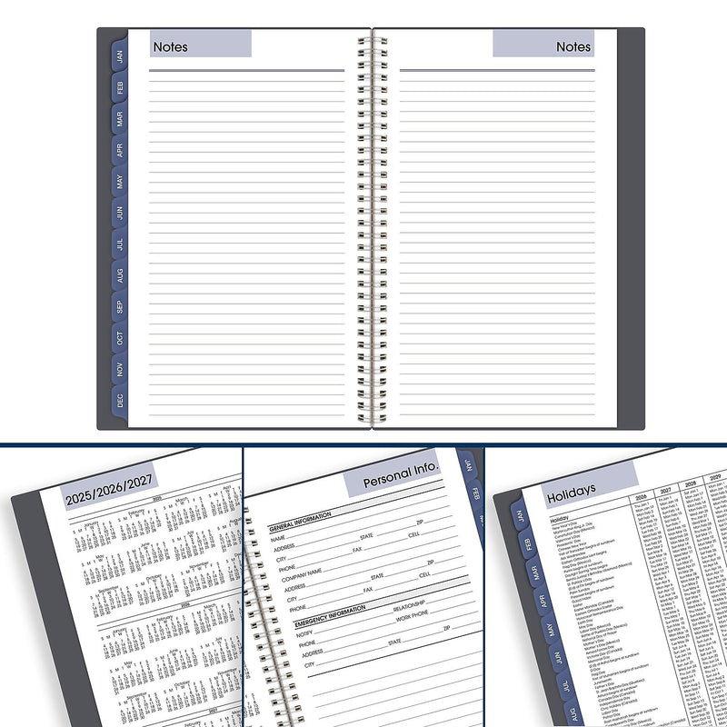 2026 AT-A-GLANCE DayMinder 5" x 8" Weekly & Monthly Planner, Plastic Cover, Gray (GC200-07-26)