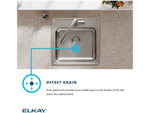Elkay Lustertone Classic 3-Hole Single-Bowl Drop In Sink, 5.5" x 19" x 18", Stainless Steel, Lustrous Satin (LRAD1918553)