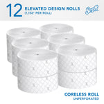 Scott Essential JRT Recycled Coreless Toilet Paper, 2-Ply, White, 12 Rolls/Case (07006)