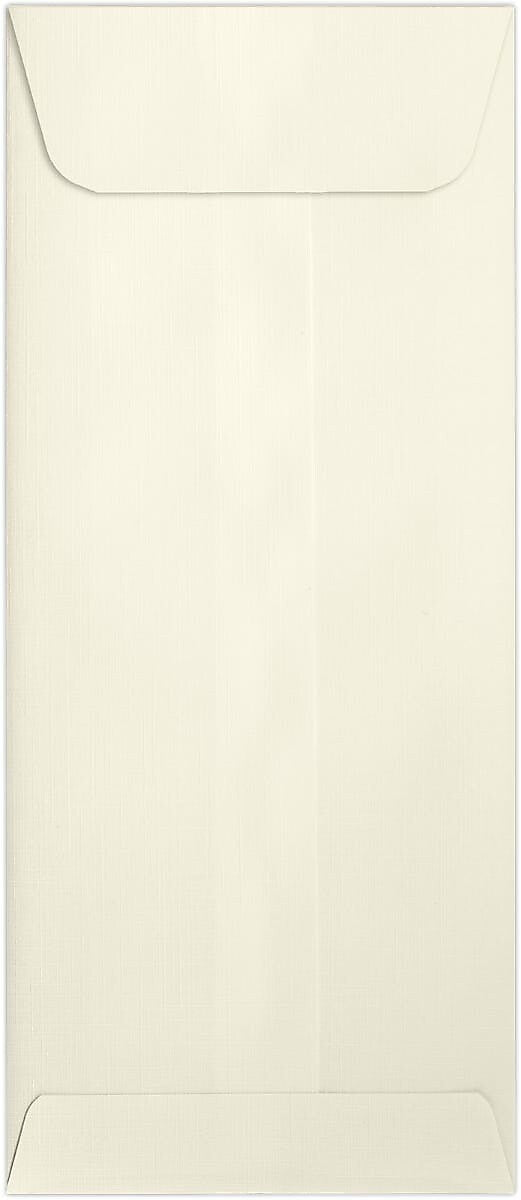 JAM Paper Self Seal Policy Envelope 4 1/8" x 9 1/2", Natural Linen, 50/Pack (7716-NLI-50)