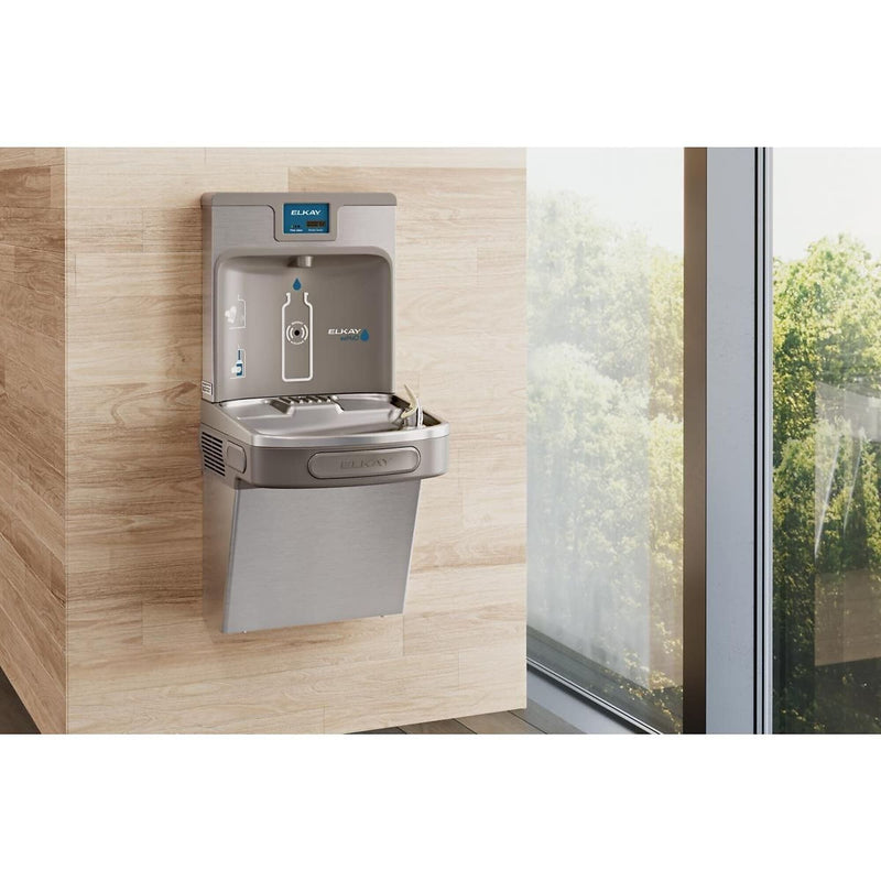 Elkay EZH2O Wall Mounted Drinking Fountain and Hands Free Bottle Filling Station, Stainless Steel (LZS8WSSP)