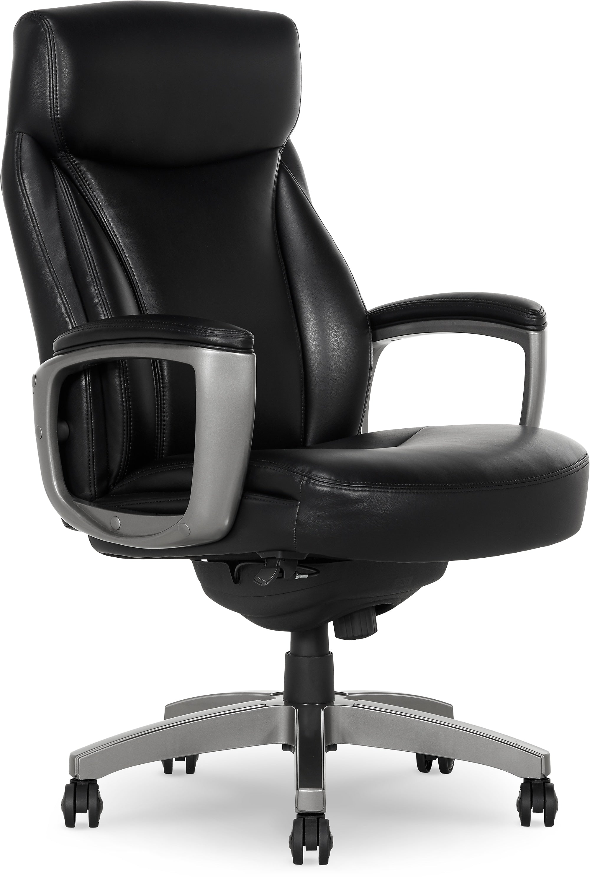 La-Z-Boy Arcadian Ergonomic Bonded Leather Swivel Executive Chair, Black (60009)