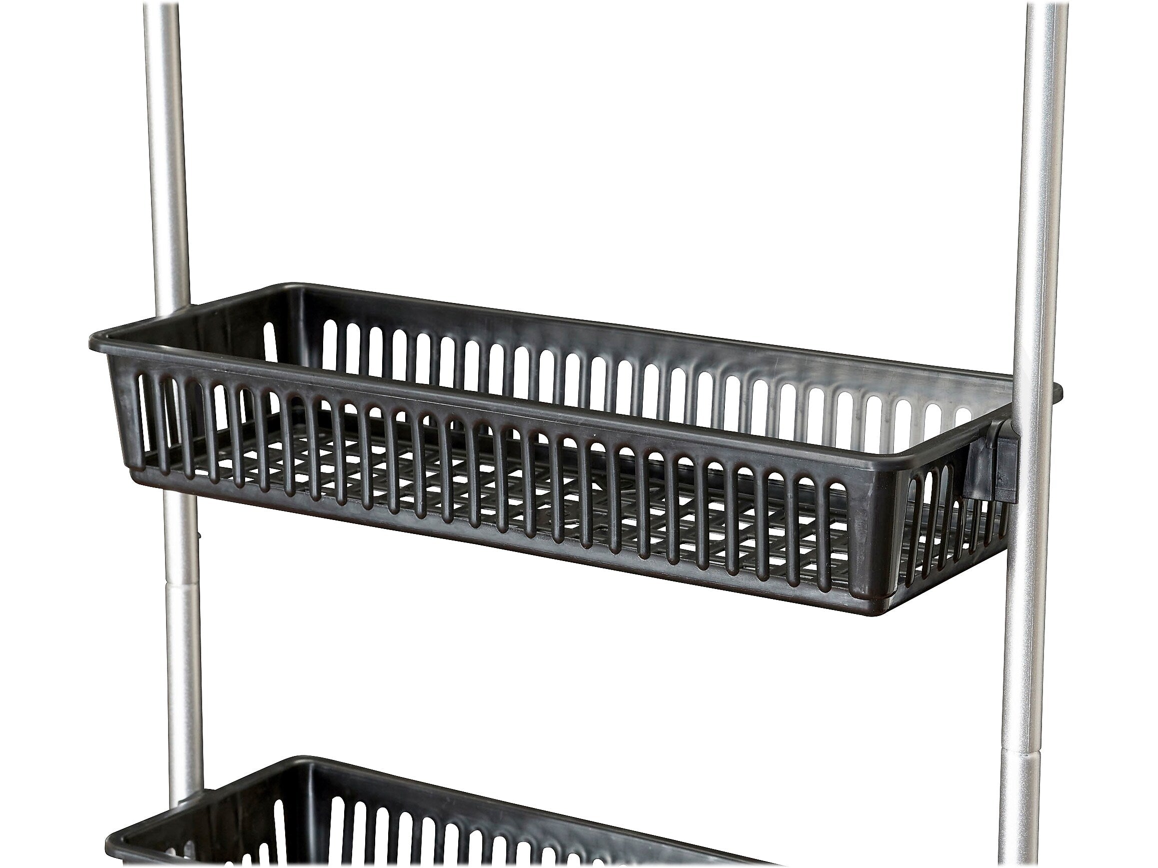 Household Essentials 6-Shelf Plastic Over-the-Door Storage Rack, 18", Black (2157-1)